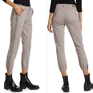 Paige Chino Pants Womens 30 Gray Denim Straight‎ Leg Regular Fit Slash Pockets